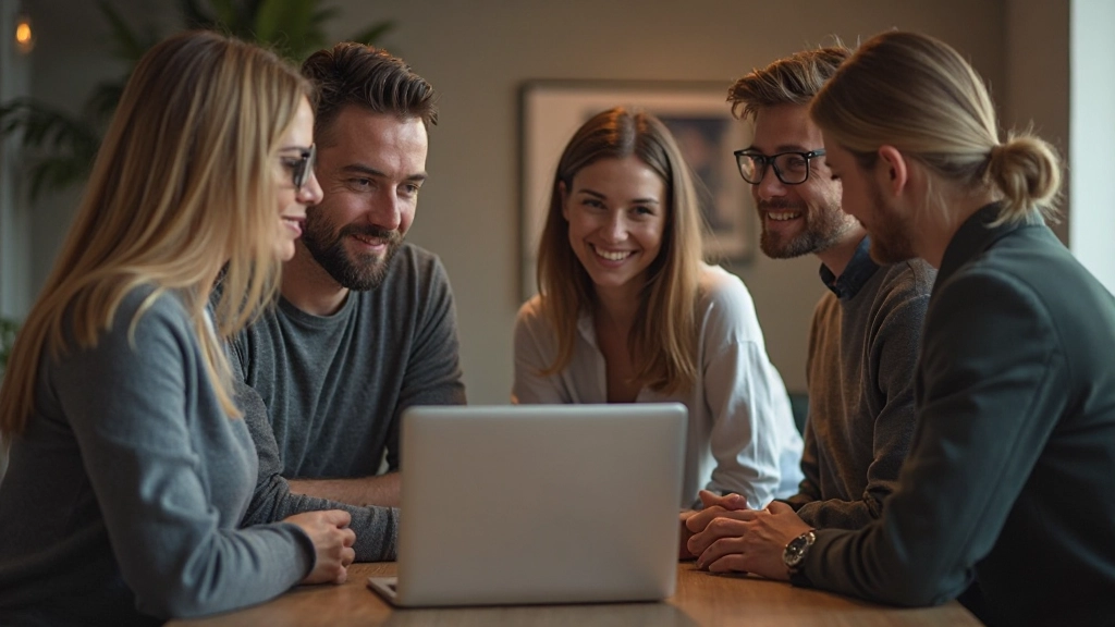 Team im Gespräch über Website-Projekt