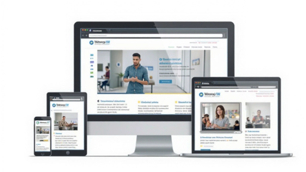 Verschiedene Geräte zeigen die gleiche responsive Website mit angepasstem Layout
