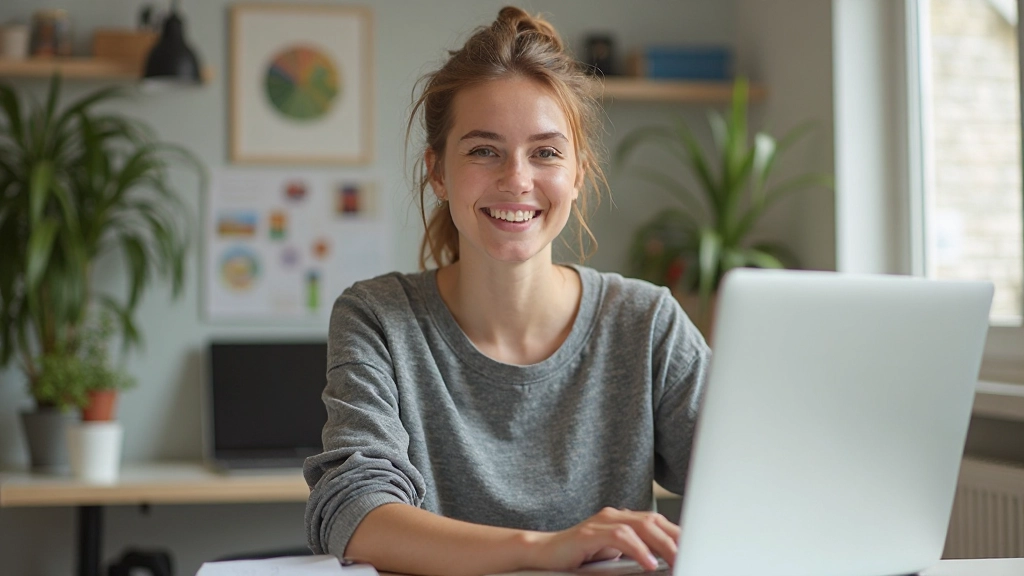 Webdesigner arbeitet an modernem Workspace mit großem Monitor und Design-Tools